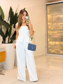 Conjunto alfaiataria blusa bata