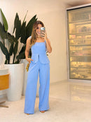 Conjunto alfaiataria blusa bata