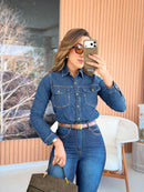 Conjunto jeans flare