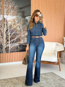 Conjunto jeans flare