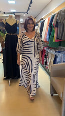 Vestido Longo manga bufante