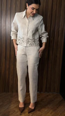 Conjunto 100% Linho natural Lucilene