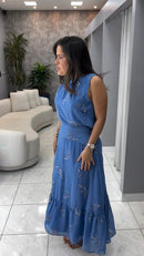 Conjunto Crepe Chiffon Florete