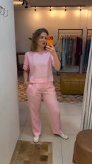 Conjunto Linho Bordada com Retilinea