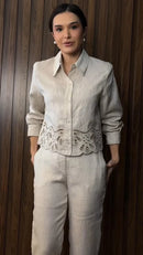 Conjunto 100% Linho natural Lucilene