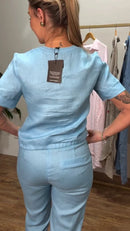 Conjunto 100% Linho Natural Bella
