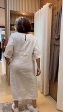 Vestido 100% Linho Botões Tania