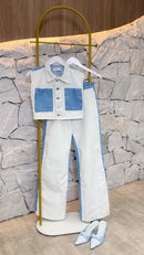 Conjunto Jeans Wide Leg Bicolor - Mavie