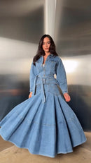 Conjunto Jeans Blusa + Saia