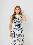 Vestido Longo Jasmine - Crepe Duna Estampado