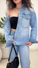 Calça com Jaqueta Jeans