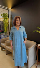 Chemise 100% Linho decote V