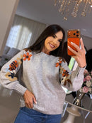 Blusa em Tricô Importado Cinza Lilia