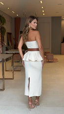 Conjunto Tricot Midi Peplum