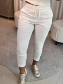 Calça De Sarja Com Cordão
