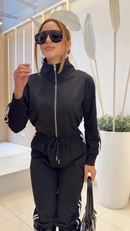Conjunto moletom com listras laterais