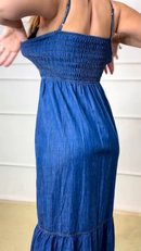 Vestido Jeans Longo Mavi