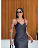 Vestido cetim Zaya