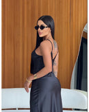 Vestido cetim Zaya