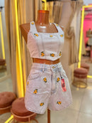 Conjunto Bordado de Laranjas All Jeans