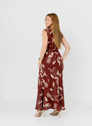 Vestido Longo Jasmine - Crepe Duna Estampado