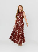 Vestido Longo Jasmine - Crepe Duna Estampado