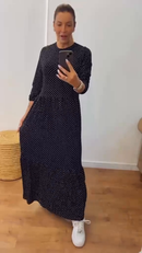 ⁠Vestido manga longa Marias