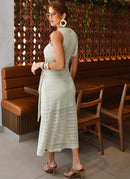 Vestido Rendado com Amarração Frontal