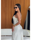 Vestido cetim Zaya