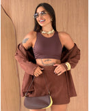 Conjunto blazer+short/saia Luanny