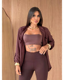Conjunto flare flanelada