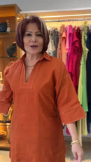 Vestido 100% Linho Georgia